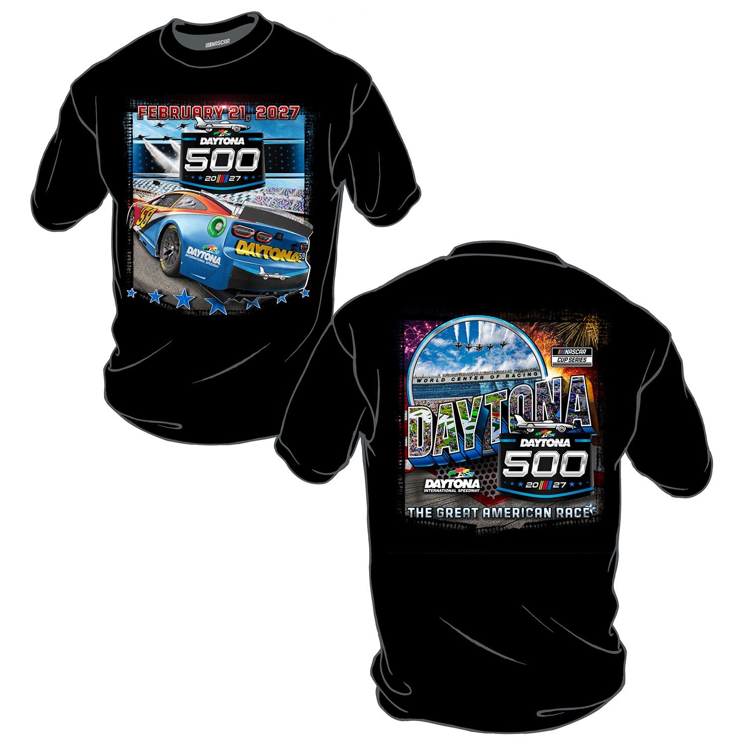 NASCAR 2027 Daytona 500 Event T-Shirt Black NASCAR 2027 Daytona 500 Event T-Shirt Black