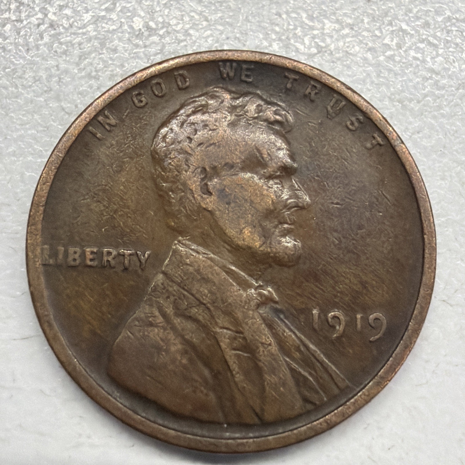 1919 Lincoln Wheat Cent Penny Actual Coin 1919 Lincoln Wheat Cent Penny Actual Coin