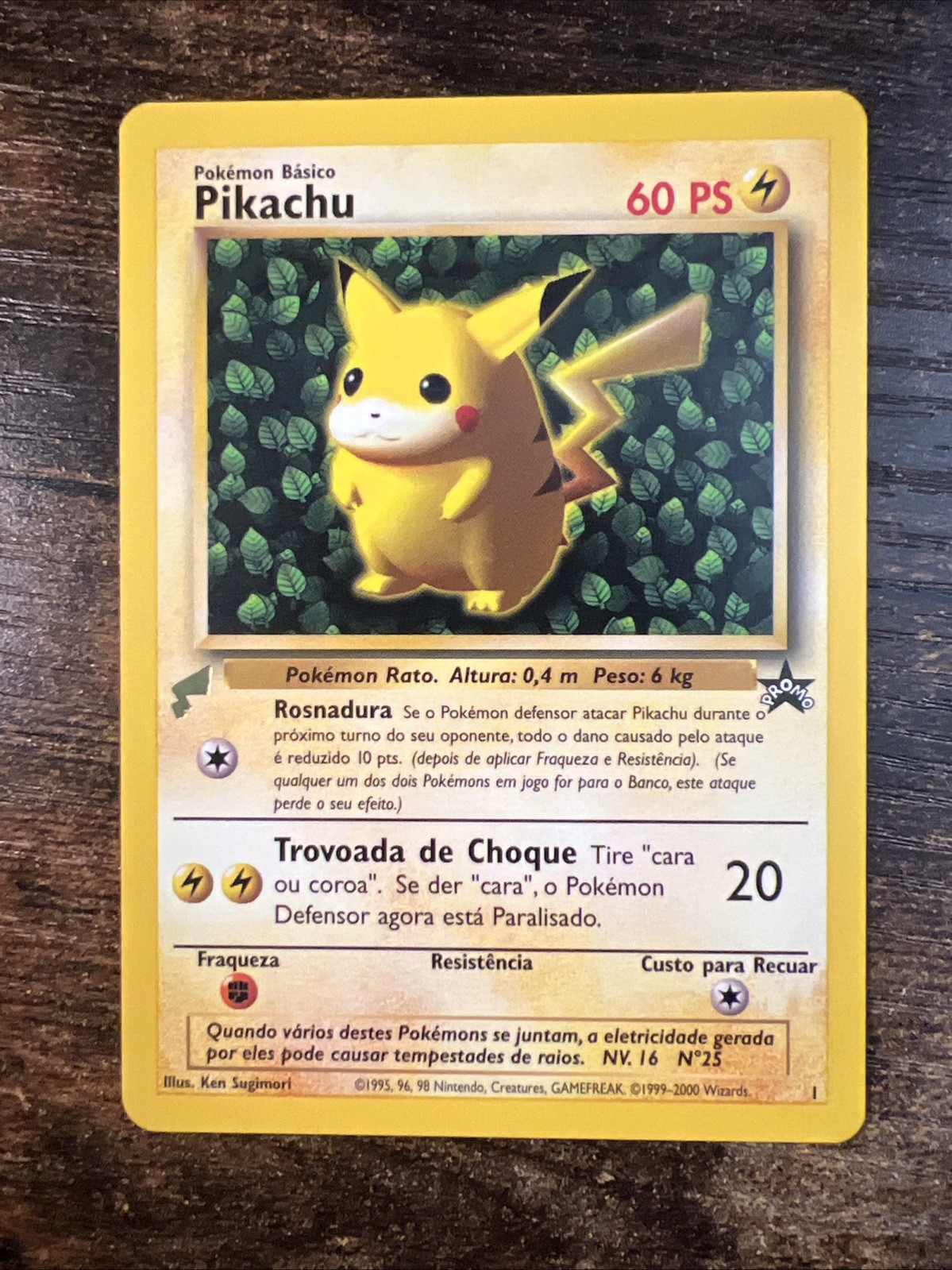 Near mint 🔥Ivy Pikachu 1 Pikachu 2000 World Collection Promo Portuguese POKEMON