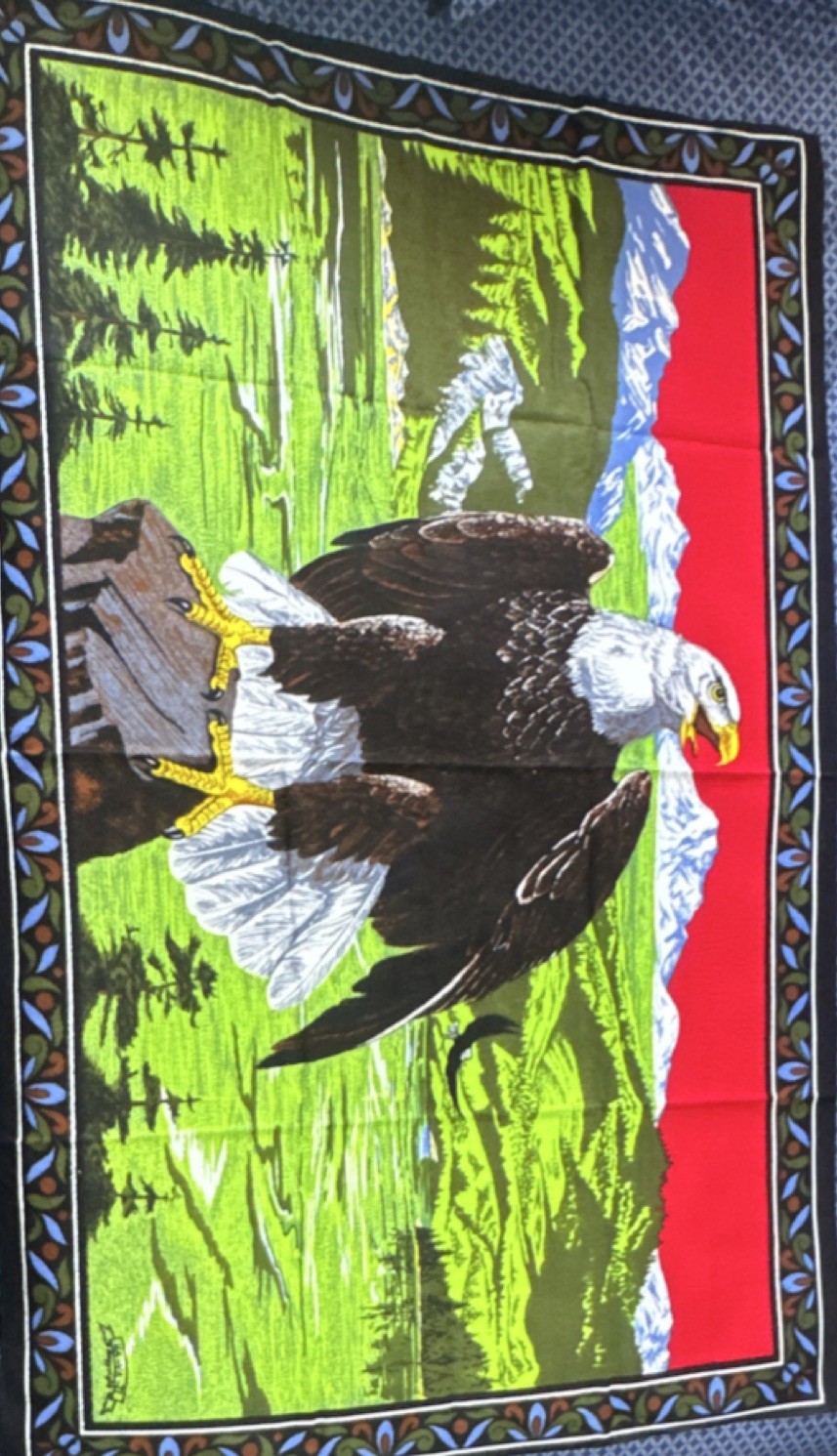 Vintage 1980s American bald eagle tapestry Vintage 1980s American bald eagle tapestry