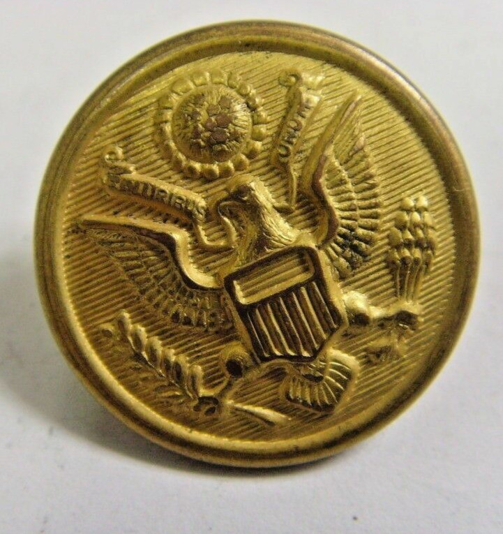 1910s Antique usa great seal metal uniform button backmark J C L shabeck 50772