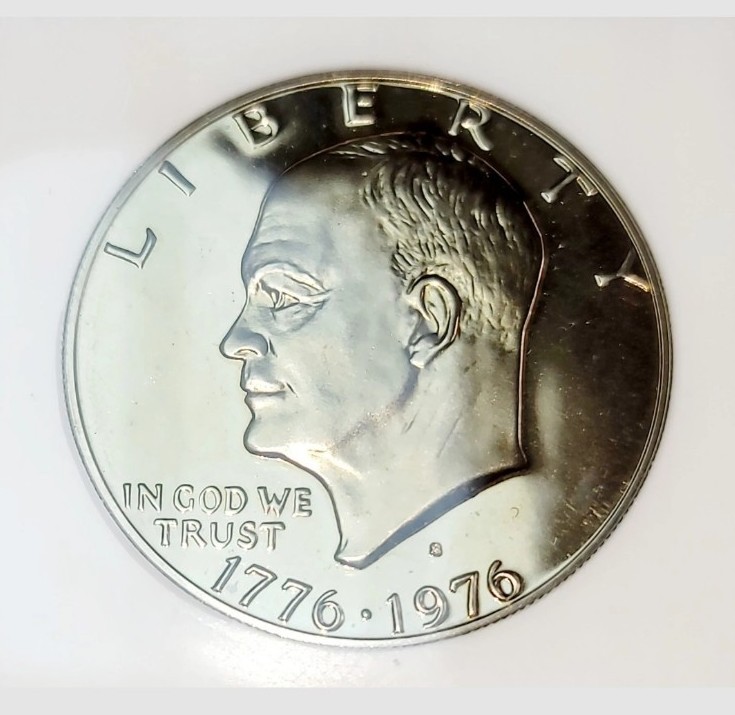 1976-S Silver Eisenhower Dollar Type 1 Clad PR70 DCAM 1976-S Silver Eisenhower Dollar Type 1 Clad PR70 DCAM