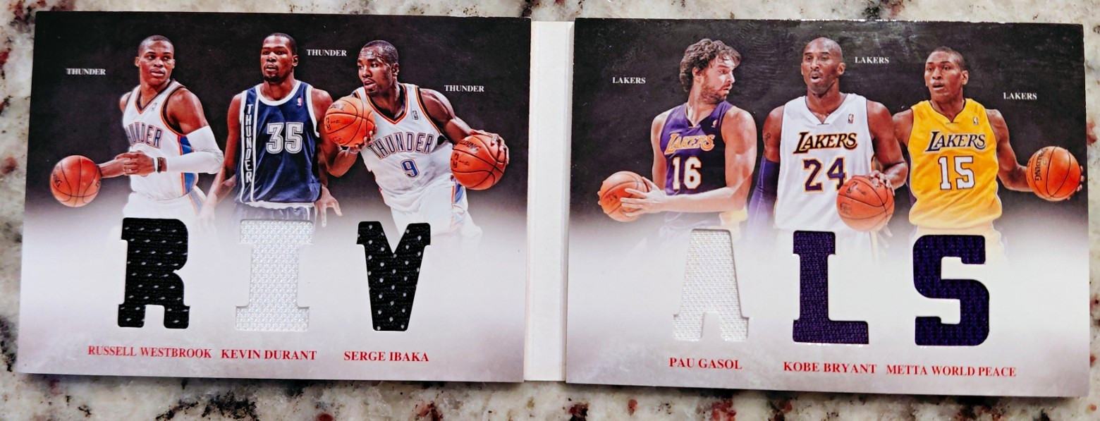 Panini 2012-13 Preferred Rivals Material Booklet Bryant/Durant/Westbrook 114/199