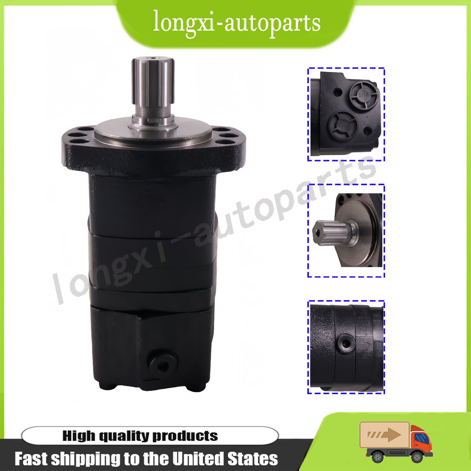 Hydraulic Motor BC-13-72W for Wolfequip Brush Cutters Mower Skid Steer Cutters