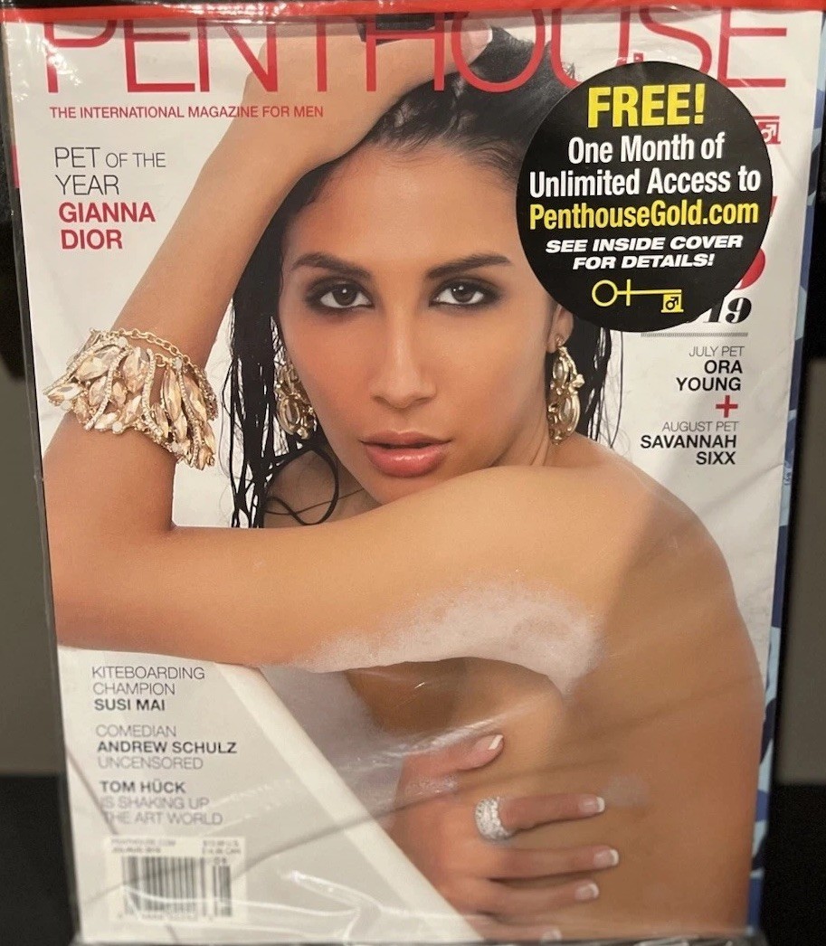 Penthouse Magazine Jul-Aug 2019. Pet of Year Gianna Dior. New Sealed W/ DVD