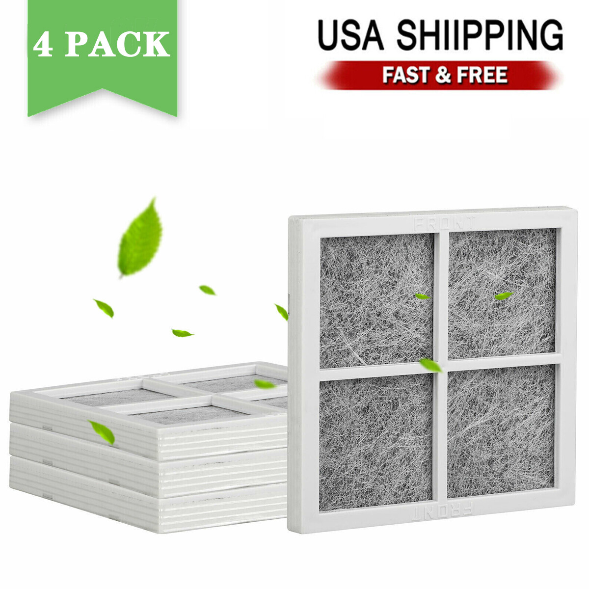 4 PACK For LG LT120F ADQ73214404 Fresh Air Replacement Refrigerator Air Filter
