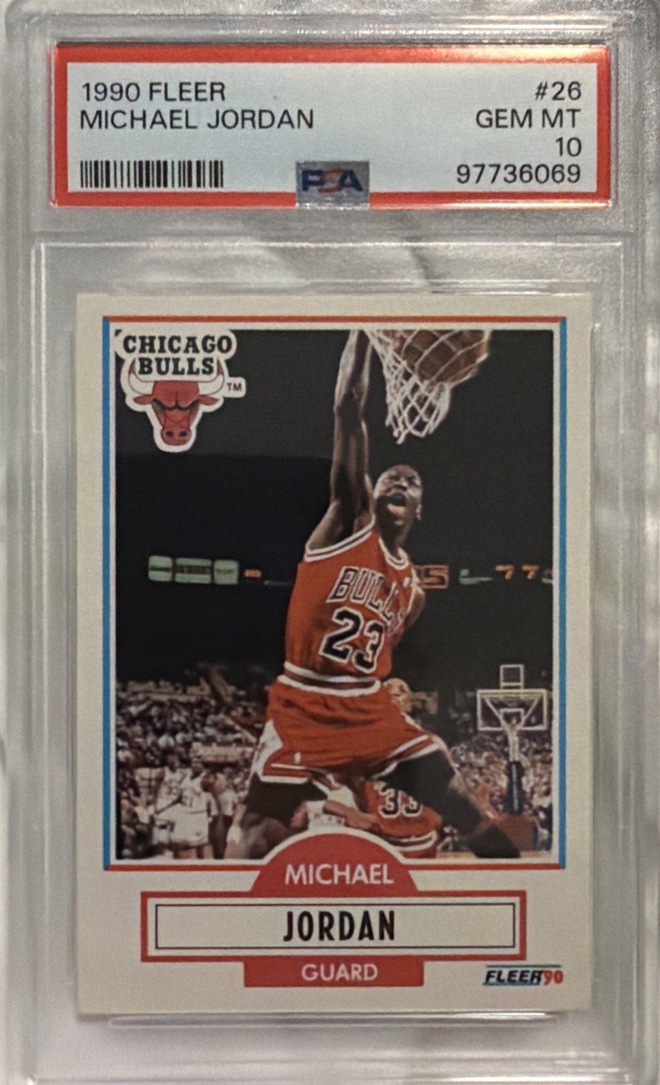 1990-91 Fleer - Michael Jordan #26. PSA 10. 1990-91 Fleer - Michael Jordan #26. PSA 10.