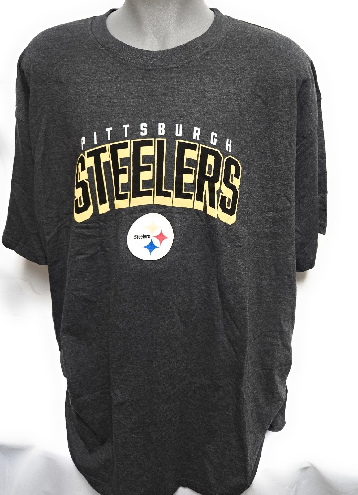 Mens Fanatics Pittsburgh Steelers NFL Big & Tall Black Football Tee T-Shirt Mens Fanatics Pittsburgh Steelers NFL Big & Tall Black Football Tee T-Shirt