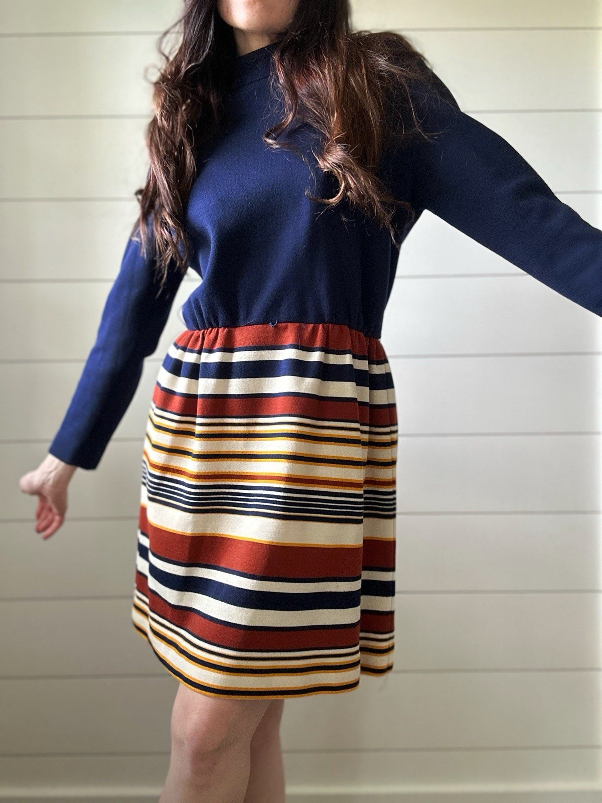 Vintage 1960s Dress Mod Jon Logan Striped Mini GoGo Style Retro Vintage 1960s Dress Mod Jon Logan Striped Mini GoGo Style Retro