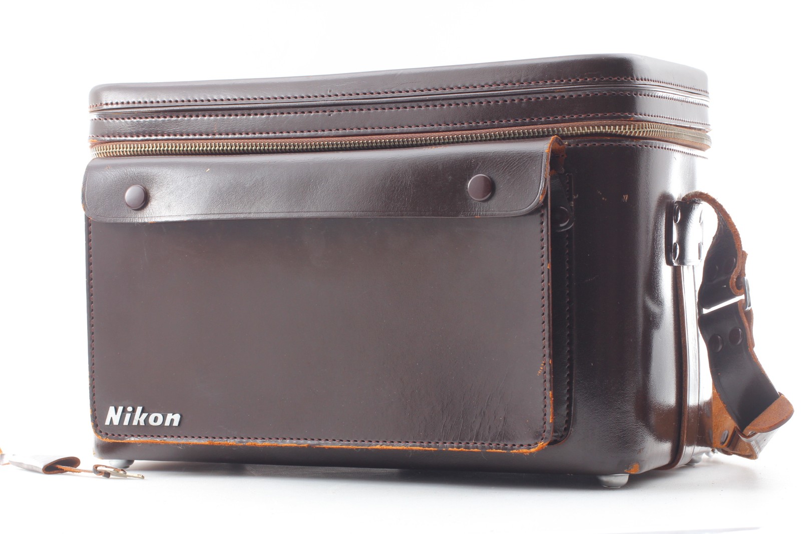 [Near MINT] Nikon Vintage Leather Case brawn From JAPAN