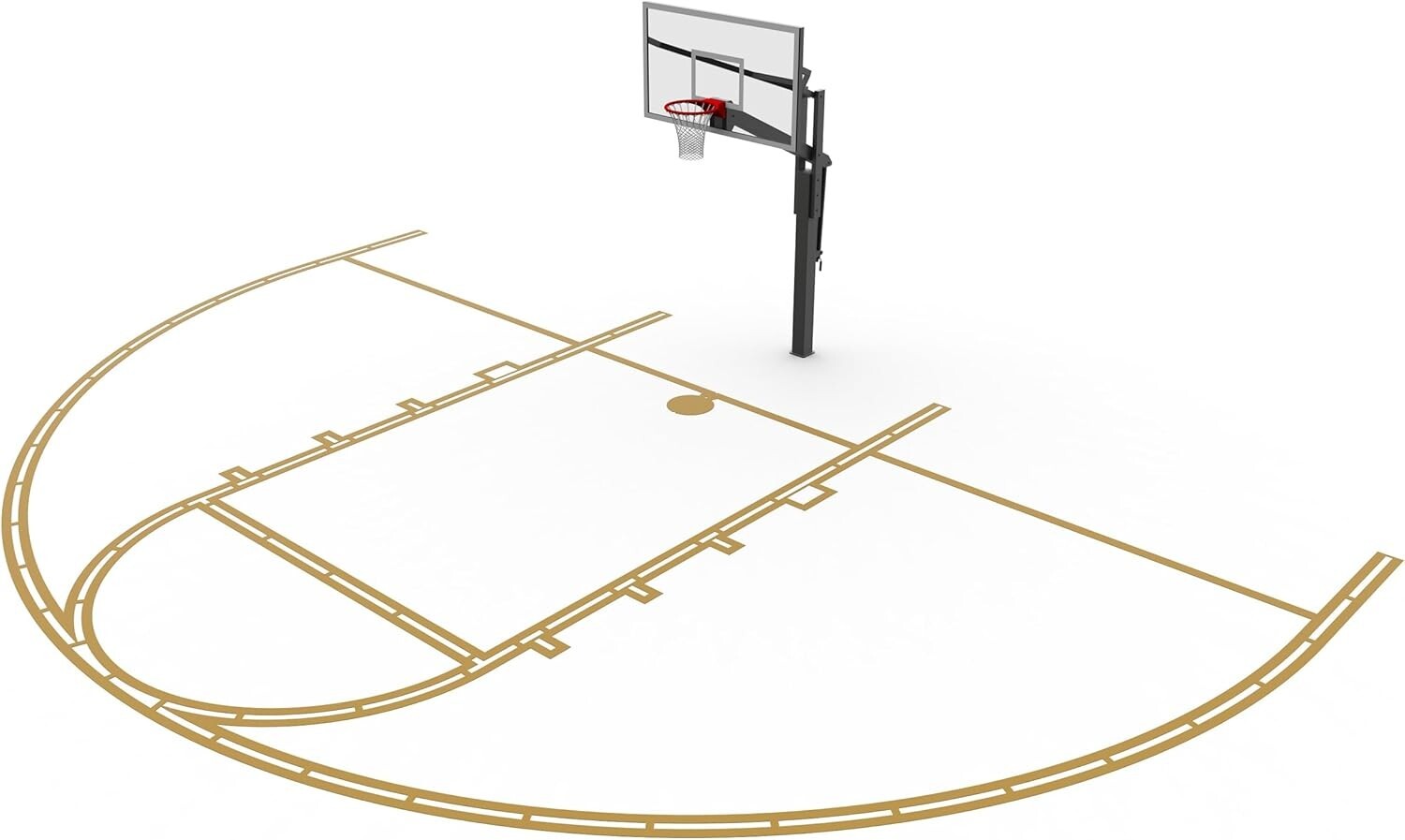 Murray Sporting Goods Premium Plus Basketball Court Marking Stencil Kit Murray Sporting Goods Premium Plus Basketball Court Marking Stencil Kit