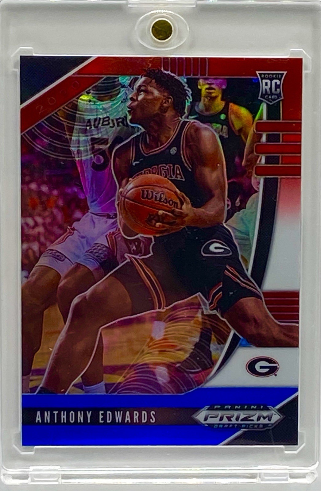 Anthony Edwards RARE RED BLUE REFRACTOR PRIZM ROOKIE INVESTMENT CARD MINT RC Anthony Edwards RARE RED BLUE REFRACTOR PRIZM ROOKIE INVESTMENT CARD MINT RC