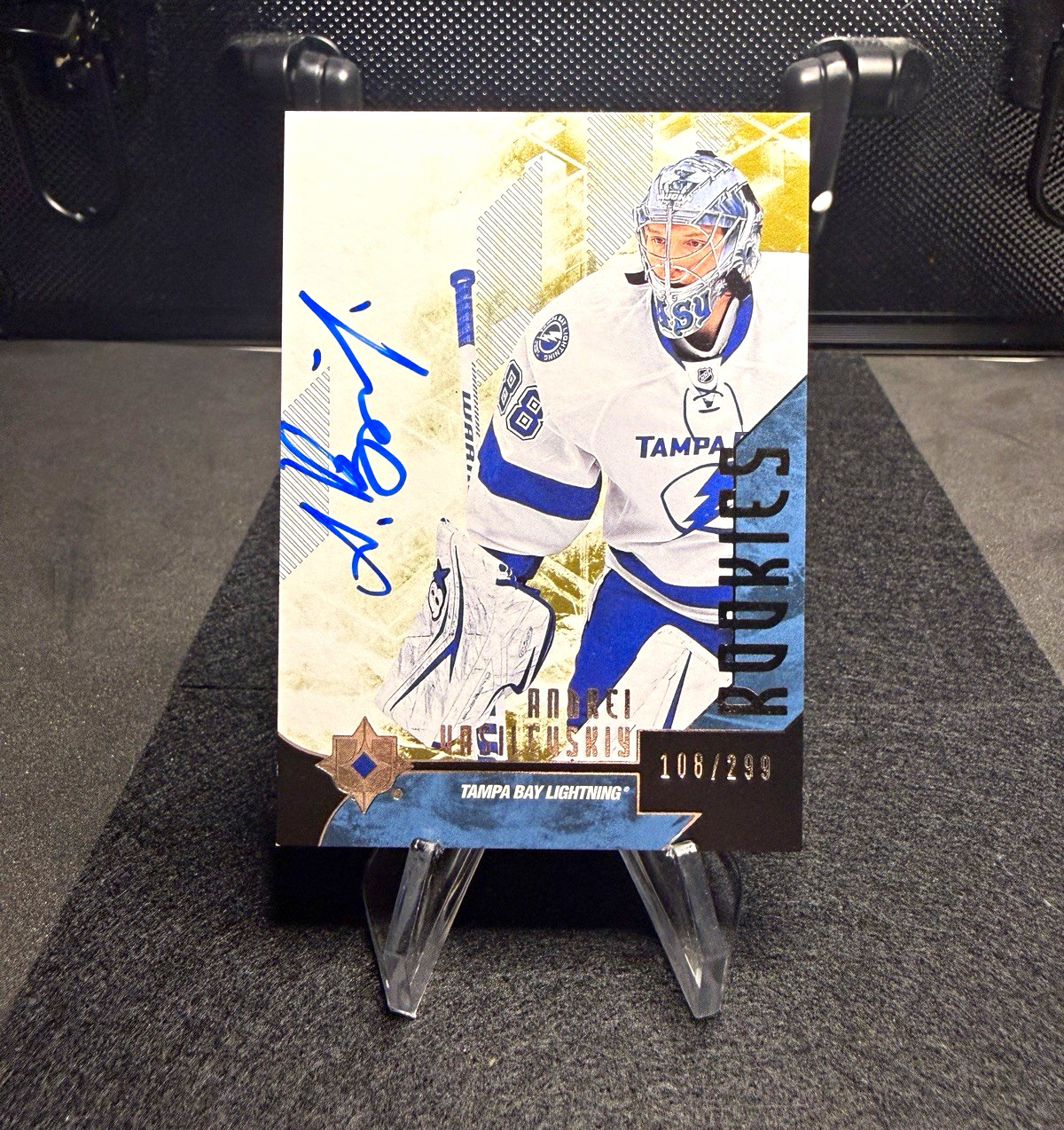 2014-15 ULTIMATE COLLECTION #90 (RC) AUTO /299 ANDREI VASILEVSKIY MINT CONDITION 2014-15 ULTIMATE COLLECTION #90 (RC) AUTO /299 ANDREI VASILEVSKIY MINT CONDITION