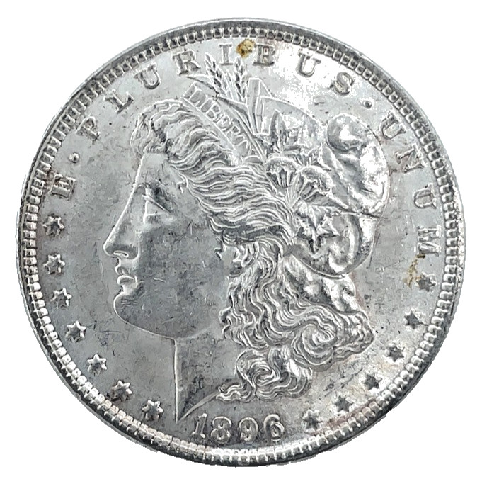 1896 Morgan Silver Dollar Choice Unc. $1 U.S Coin # 3068