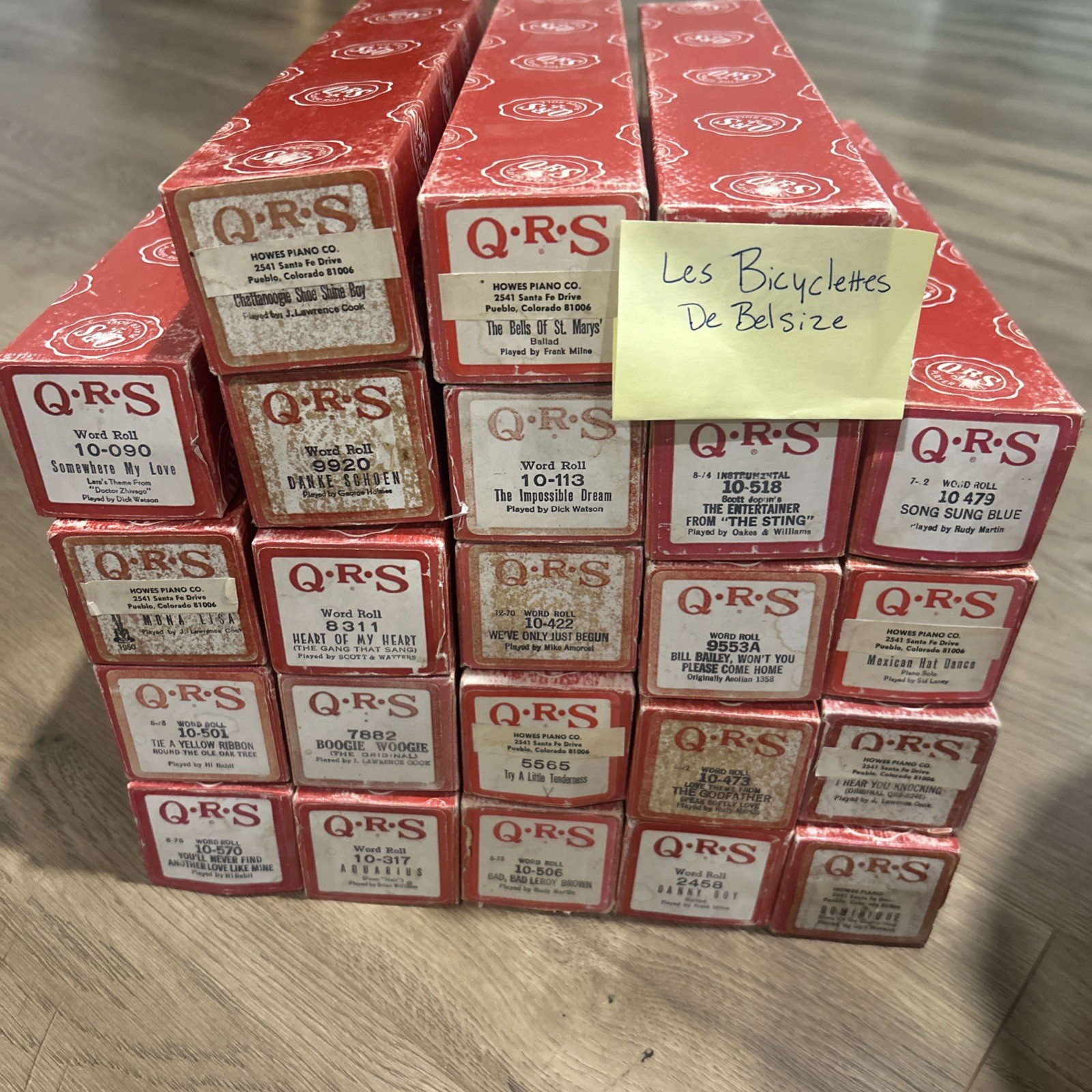 VINTAGE HITS FROM 1960\'s, 1970\'s QRS PLAYER PIANO MUSIC ROLLS LOT OF 23 VINTAGE HITS FROM 1960\'s, 1970\'s QRS PLAYER PIANO MUSIC ROLLS LOT OF 23