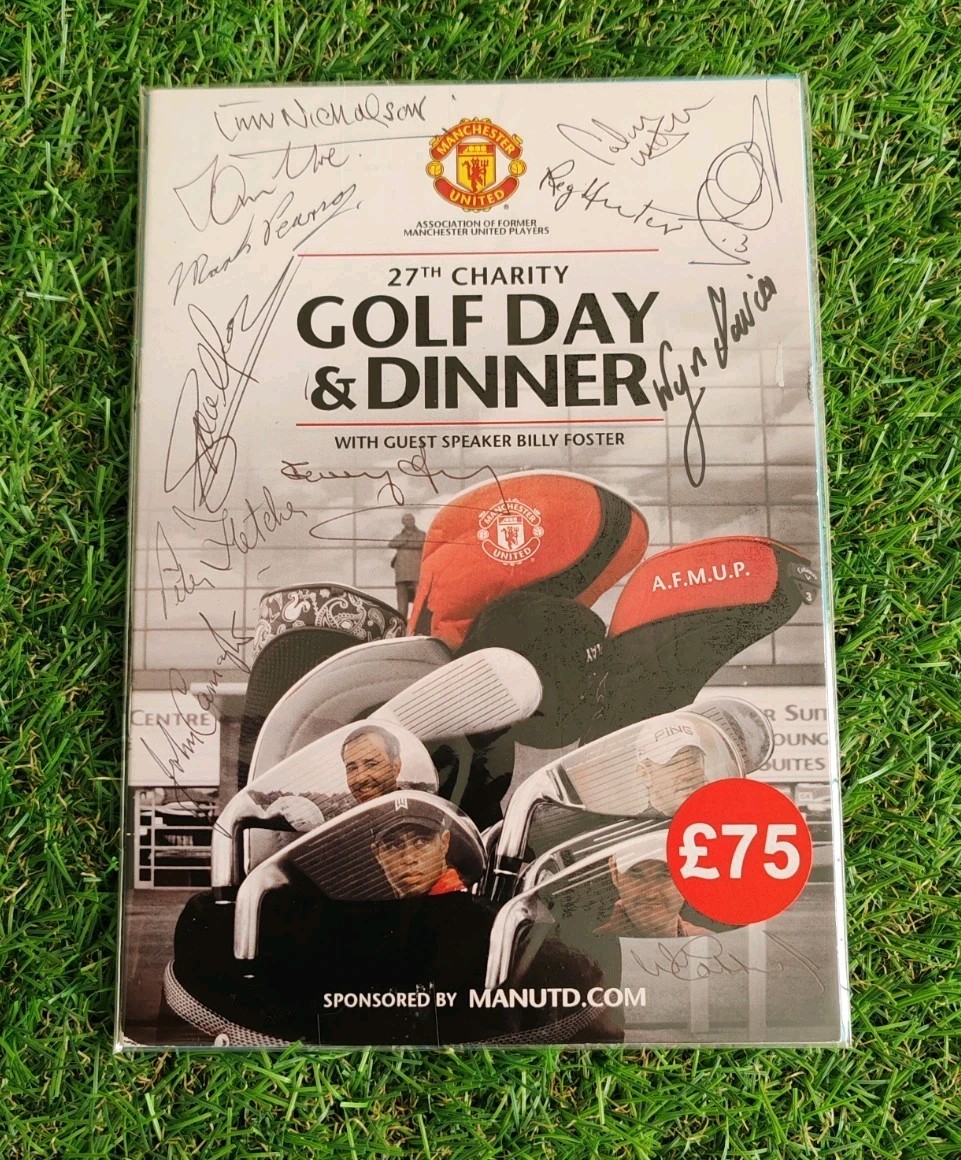 Manchester United Multi Signed C2013? Dinner Menu Former Players See Images x 12