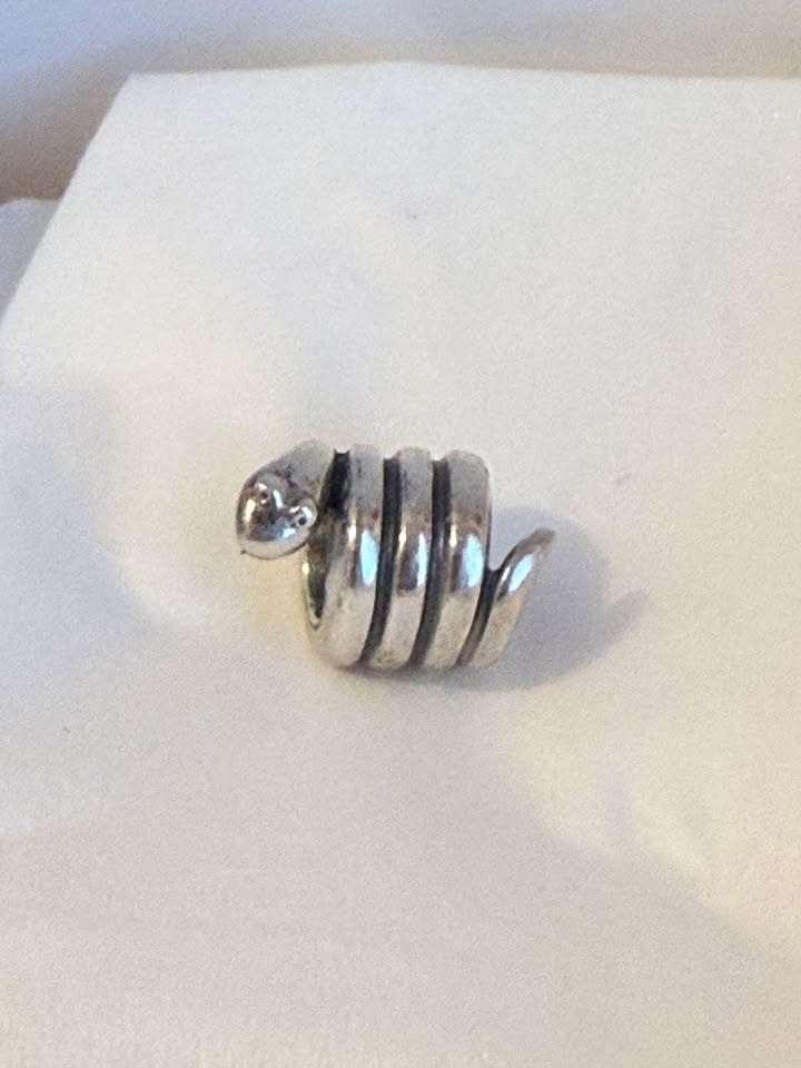 Pandora Sterling Silver Coiled Snake Charm - Retired - S925 ALE