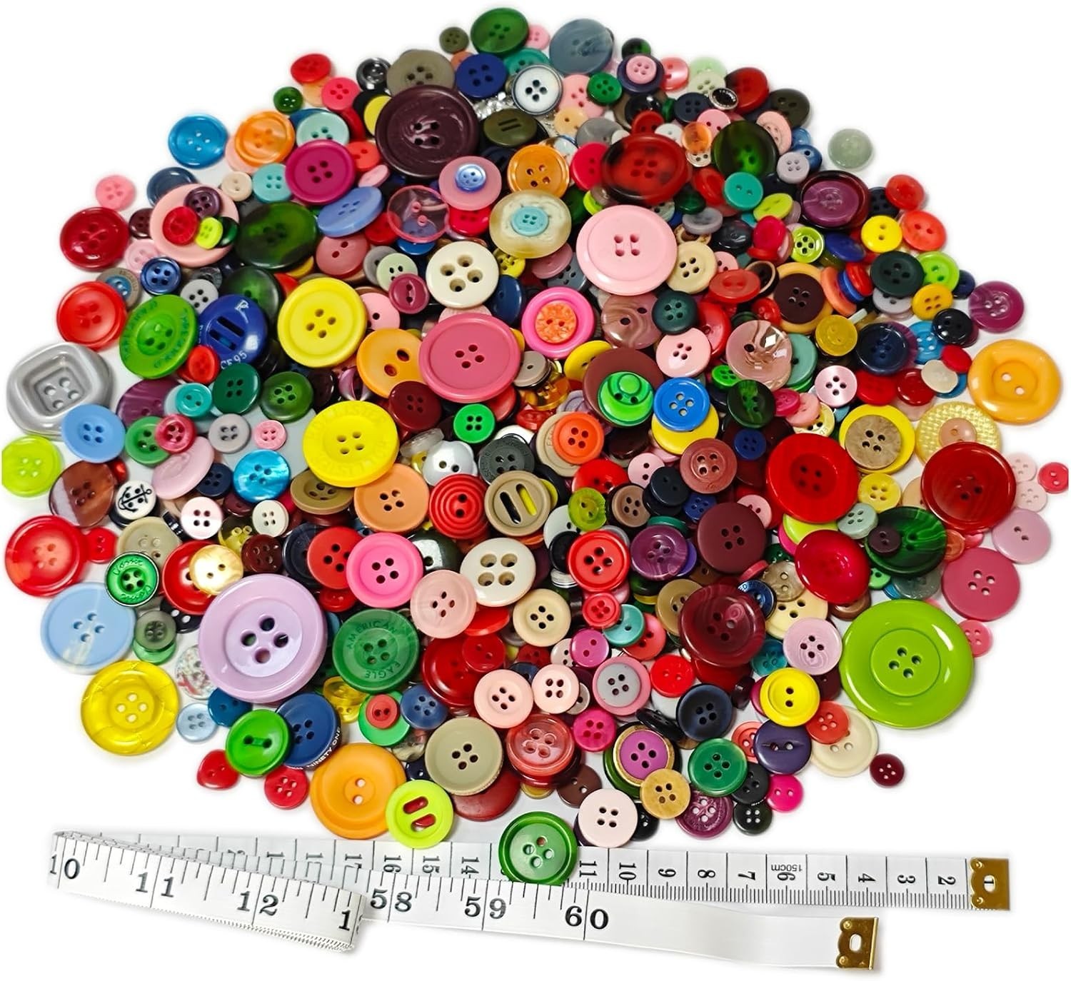 500 to 700 New Buttons assorted mixed color and sizes bulk Mixed Button.