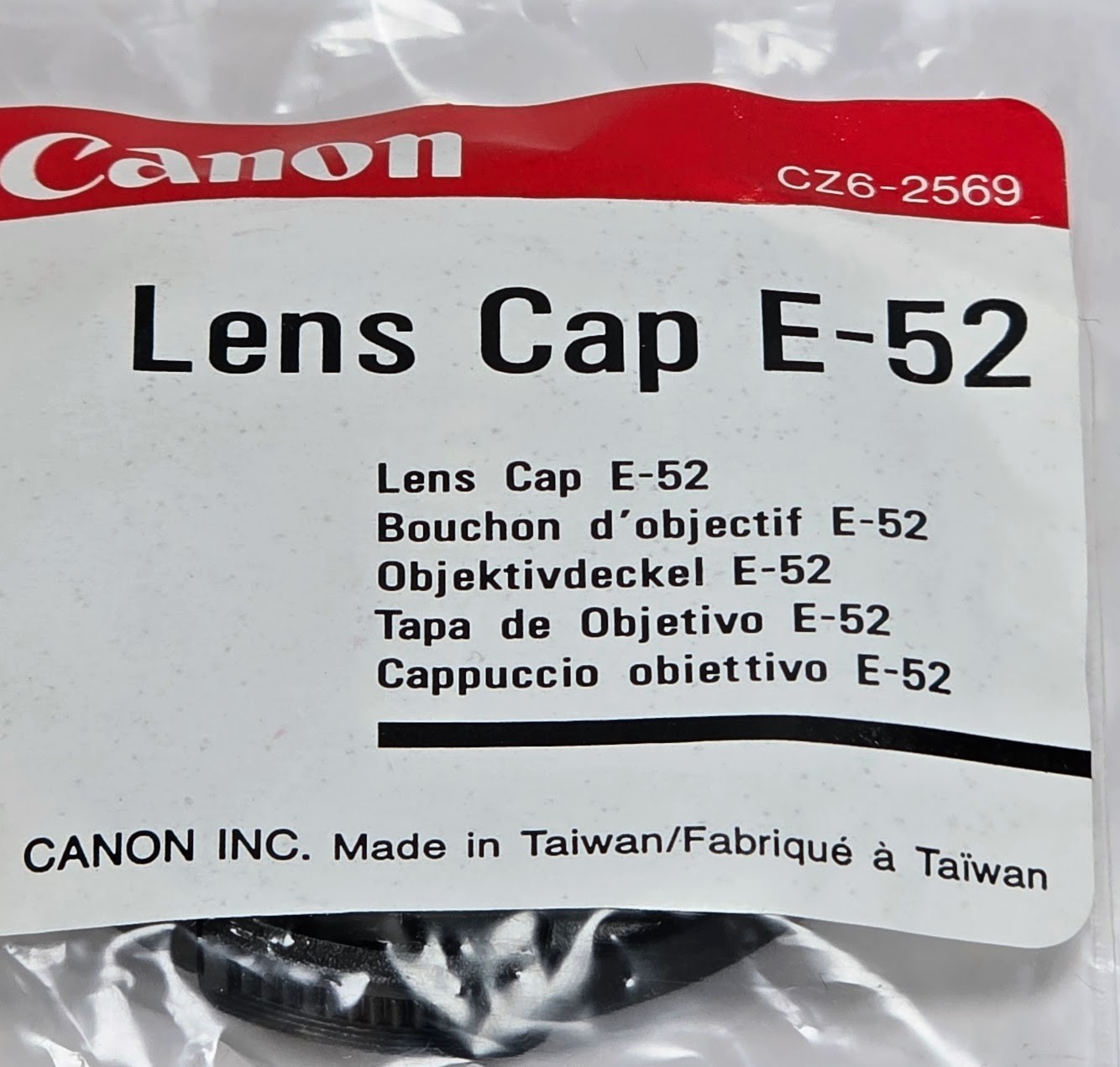 New OEM Front Lens Cap Canon FD 50 mm f1.8 1:1.8 & FD 50MM 1:1.4 Lens (52mm) E52