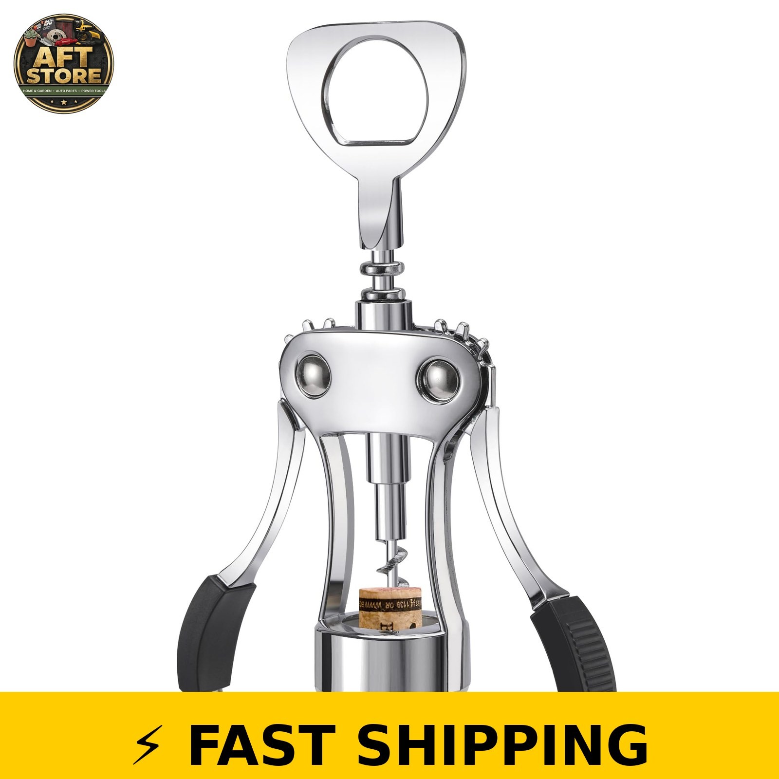 KORCCI Heavy-Duty Zinc Alloy Wine Opener - Silver KORCCI Heavy-Duty Zinc Alloy Wine Opener - Silver