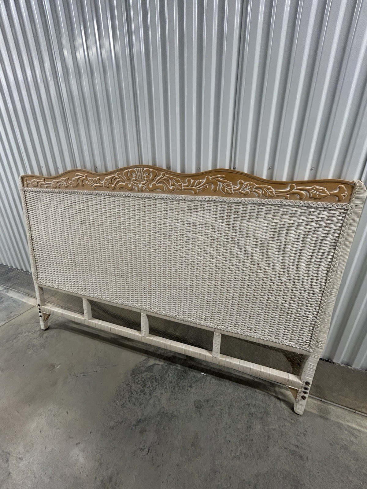 VINTAGE Pier 1 Imports  Rattan Full Headboard Wicker Jamaica Collection