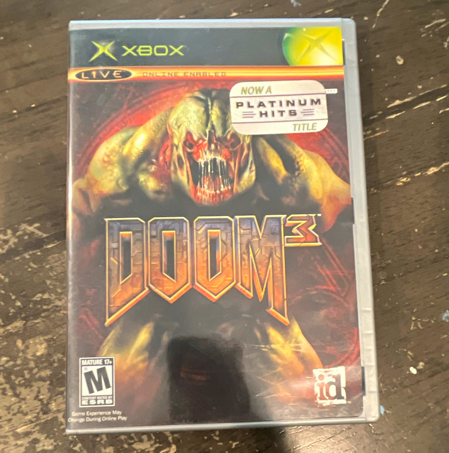 (Actually Rare) Doom 3 Microsoft Xbox with NOW A PLATINUM HITS TITLE sticker