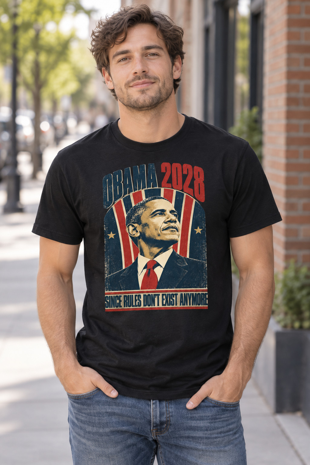 OBAMA 2028  T SHIRT — Since Rules Don’t Exist Anymore. 🇺🇸