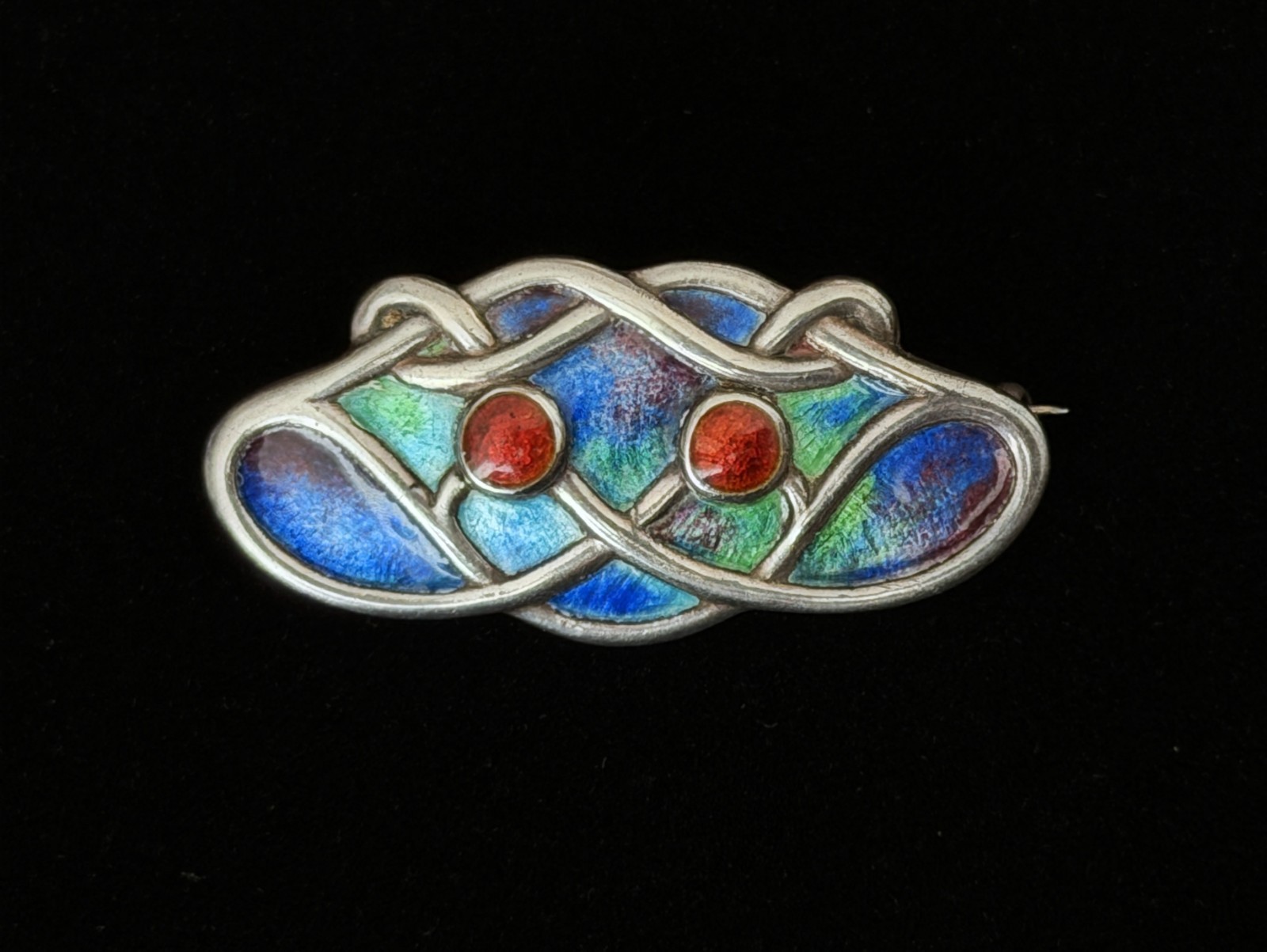 Antique MURRLE BENNETT Arts & Crafts Art Nouveau Sterling Silver Enamel Brooch Antique MURRLE BENNETT Arts & Crafts Art Nouveau Sterling Silver Enamel Brooch