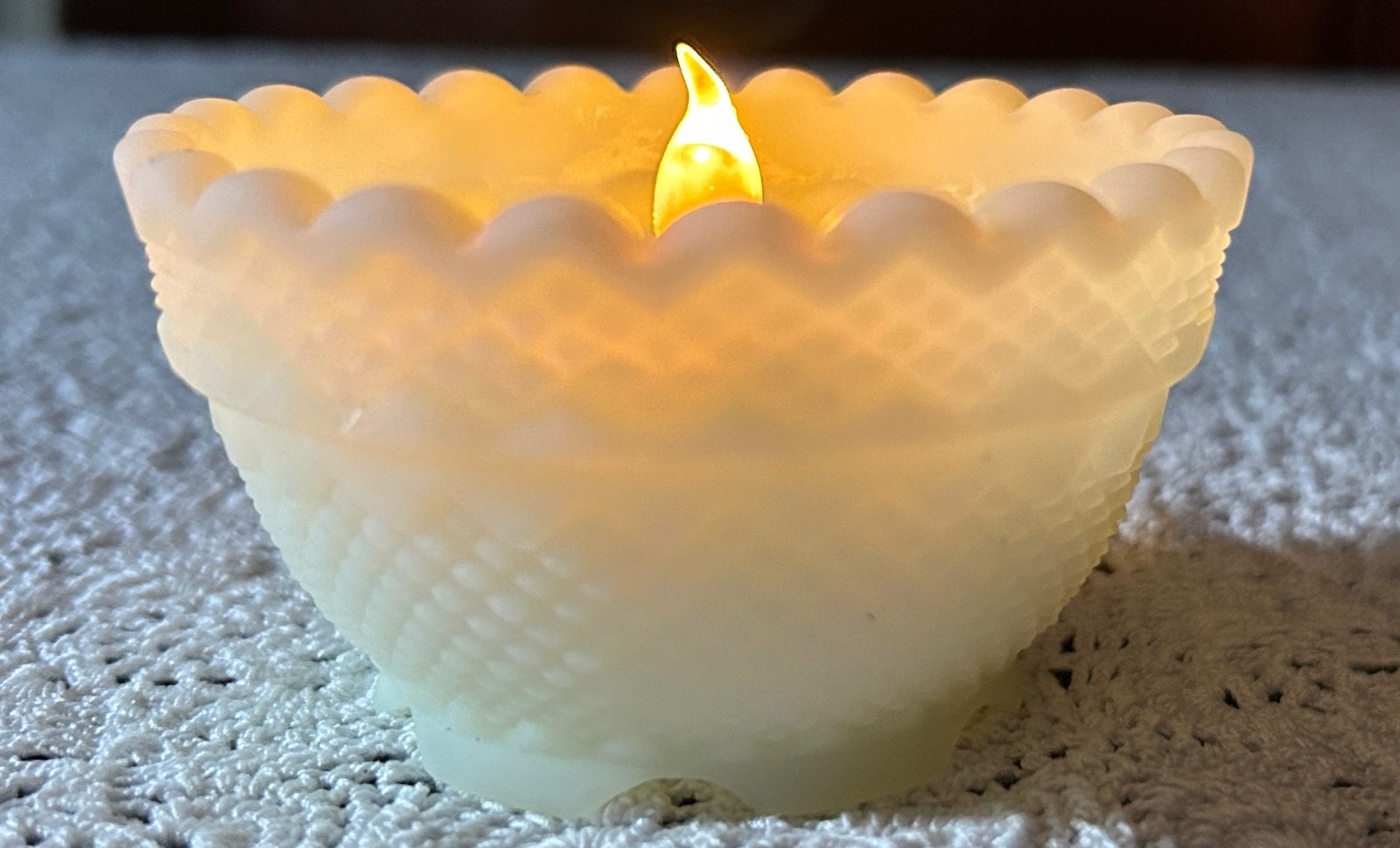 Vintage Fenton Fairy Lamp BASE ONLY Votive Candle Bottom Vintage Fenton Fairy Lamp BASE ONLY Votive Candle Bottom