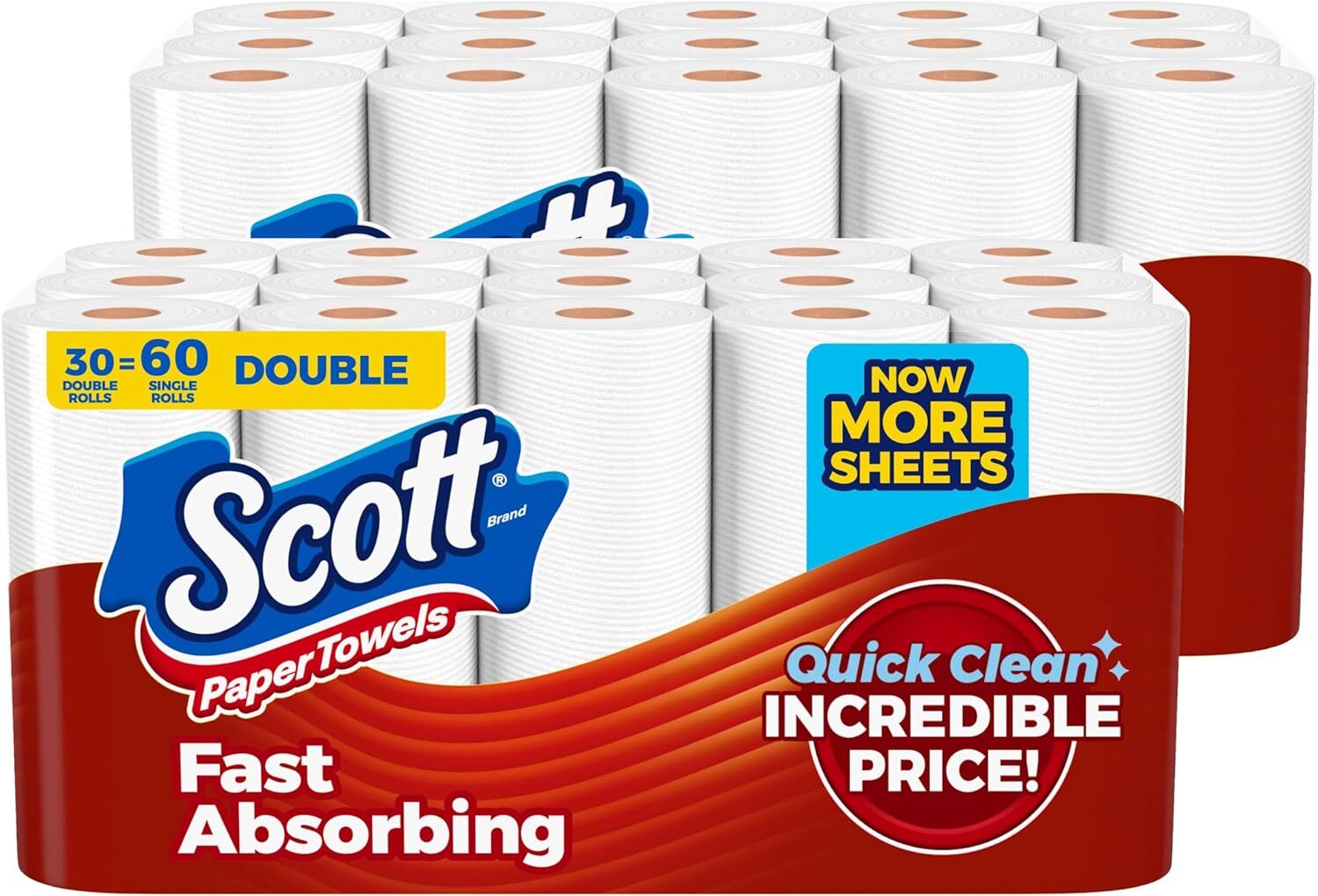 NEW Scott Paper Towels Bulk 60 Regular Rolls 30 Double Rolls 2-3 Packs of White NEW Scott Paper Towels Bulk 60 Regular Rolls 30 Double Rolls 2-3 Packs of White