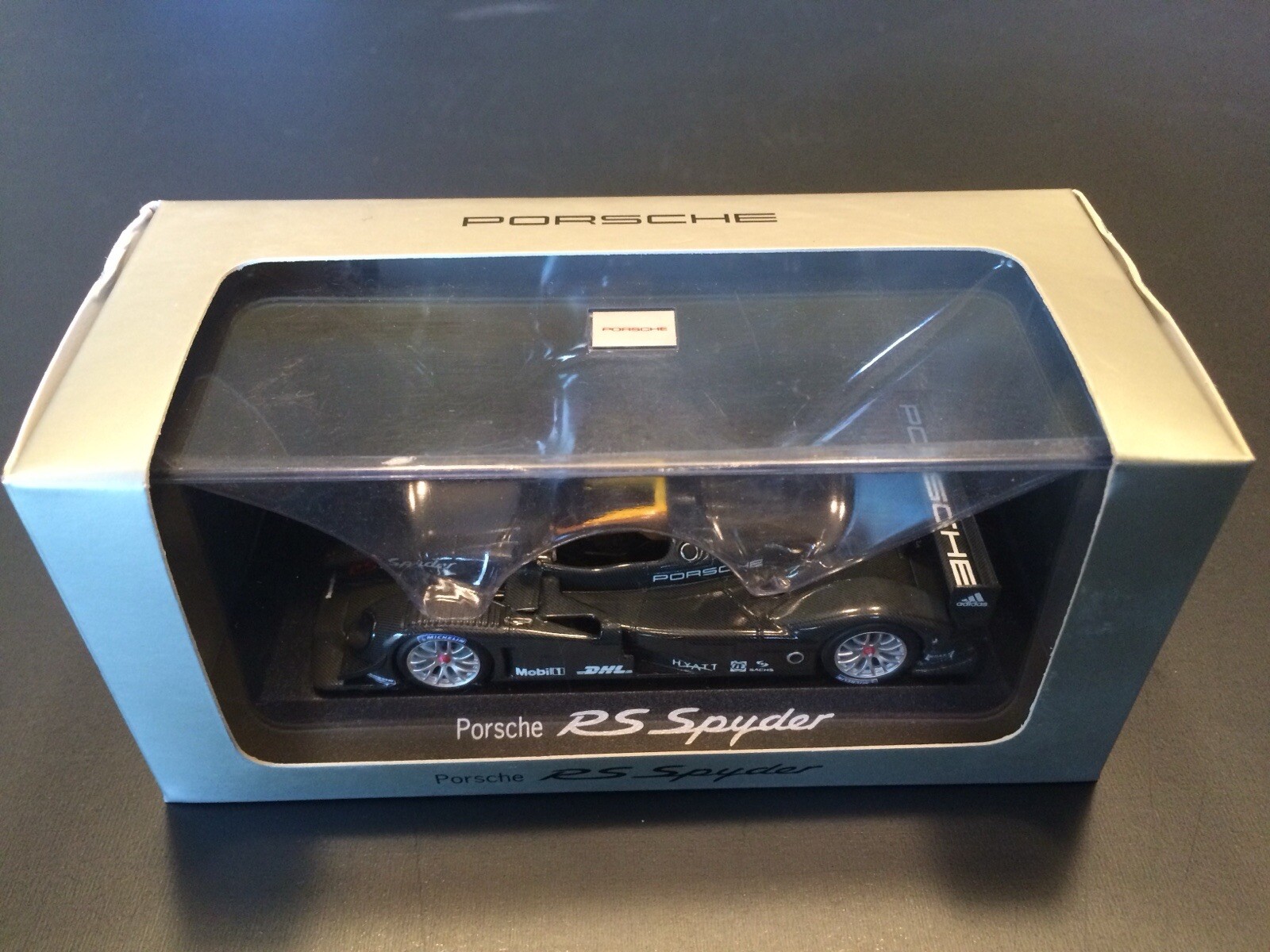 Minichamps/Paul’s Model Art Porsche RS Spyder 1:43 Scale Model Black Carbon Minichamps/Paul’s Model Art Porsche RS Spyder 1:43 Scale Model Black Carbon