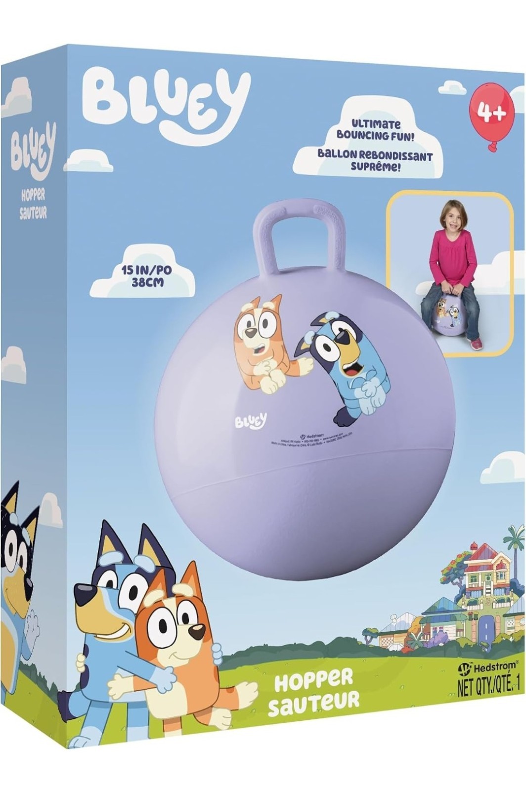 Hopper Ball, Jumping Ball for Kids, 15 Inch, Bluey & Bingo, Inflatable Toy Hopper Ball, Jumping Ball for Kids, 15 Inch, Bluey & Bingo, Inflatable Toy
