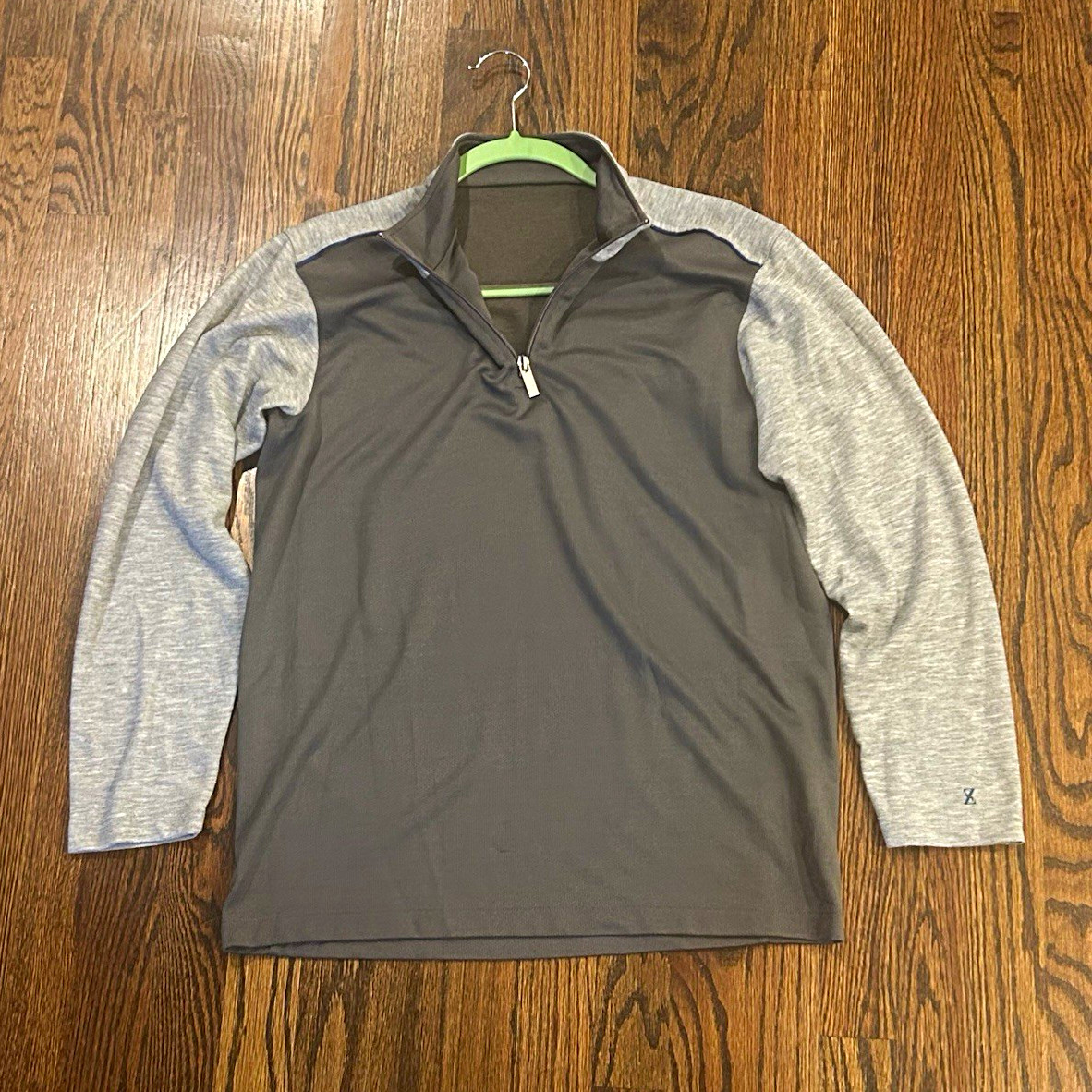 Vintage 90s Zegna Sport Mens Medium Gray 1/4 Zip Pullover Jacket Italy Golf