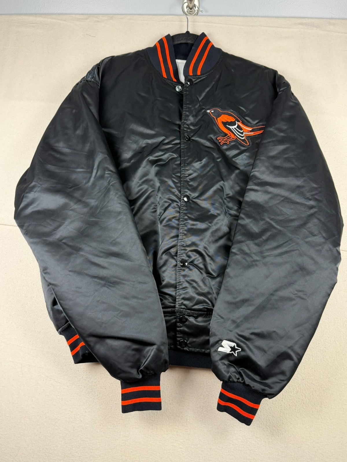 VTG Baltimore Orioles Starter Diamond Collection Satin Jacket XL Black MLB Prist VTG Baltimore Orioles Starter Diamond Collection Satin Jacket XL Black MLB Prist