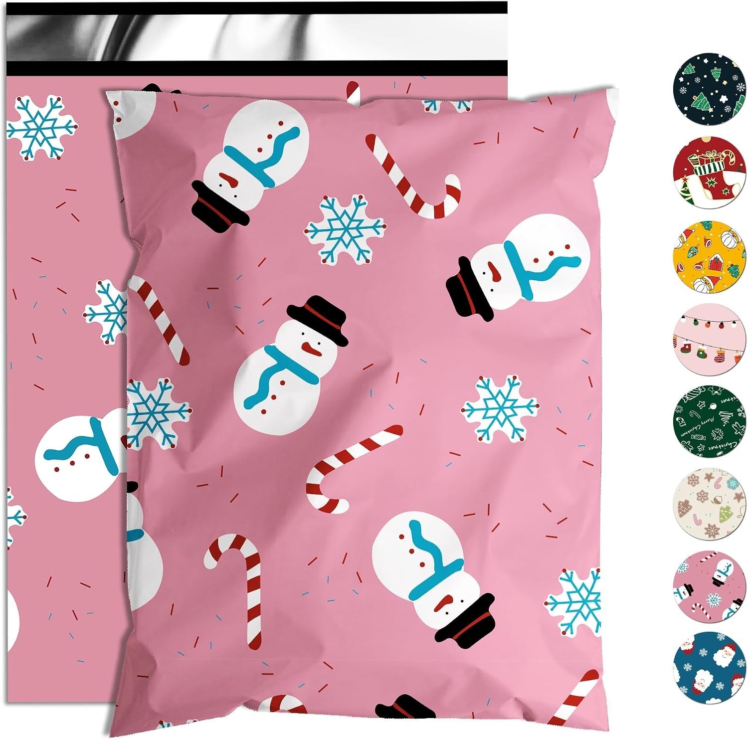 50 Pcs Christmas Poly Mailer 14.5x19 In Snowmen Printed Waterproof Shipping Bags 50 Pcs Christmas Poly Mailer 14.5x19 In Snowmen Printed Waterproof Shipping Bags