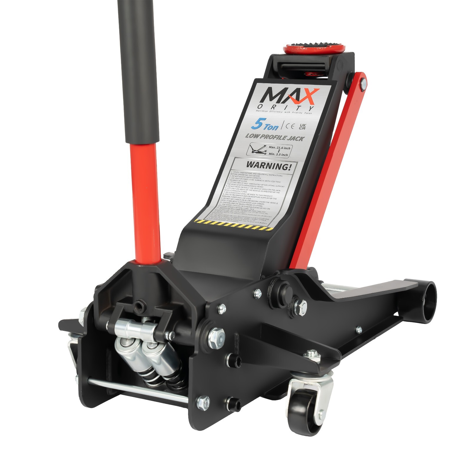 5-Ton Low Profile Hydraulic Super Heavy-Duty Steel Floor Jack Dual Pistons Pump 5-Ton Low Profile Hydraulic Super Heavy-Duty Steel Floor Jack Dual Pistons Pump