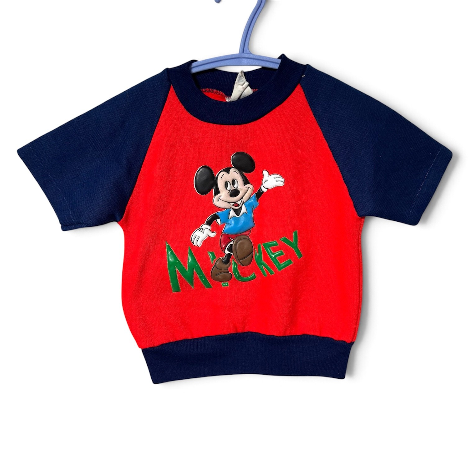 Vtg Walt Disney Productions Mickey Mouse Graphic Short Sleeve Sweatshirt 3 Kids