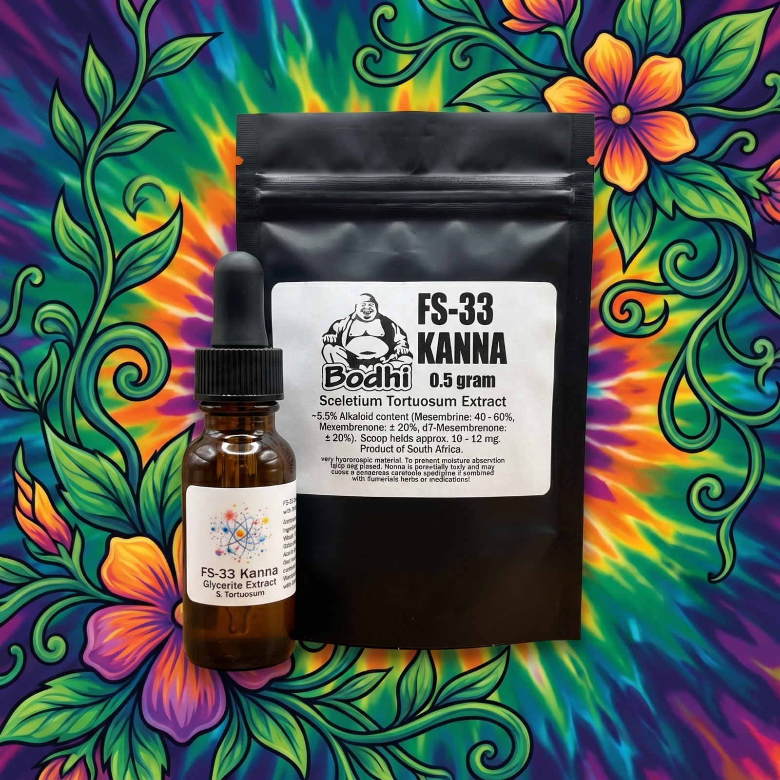 Kanna FS-33 Combo Pack - Authentic Kanna Extract & Liquid Drops (S. tortuosum)