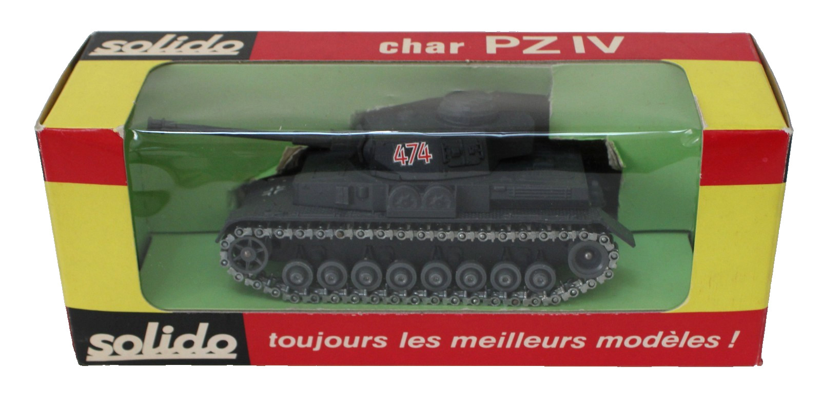 Vintage Solido 237 Military 1:50 PZIV German Tank  Mint/ Boxed France