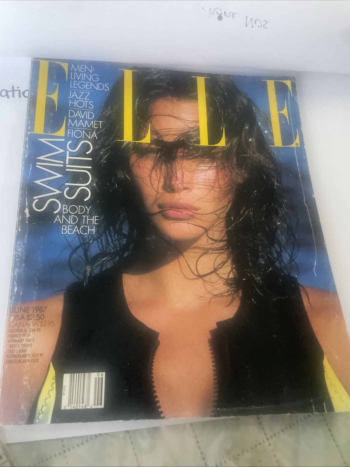 ELLE Magazine June 1987 Christy Turlington by Gilles Bensimon Huge Swimsuit Issu