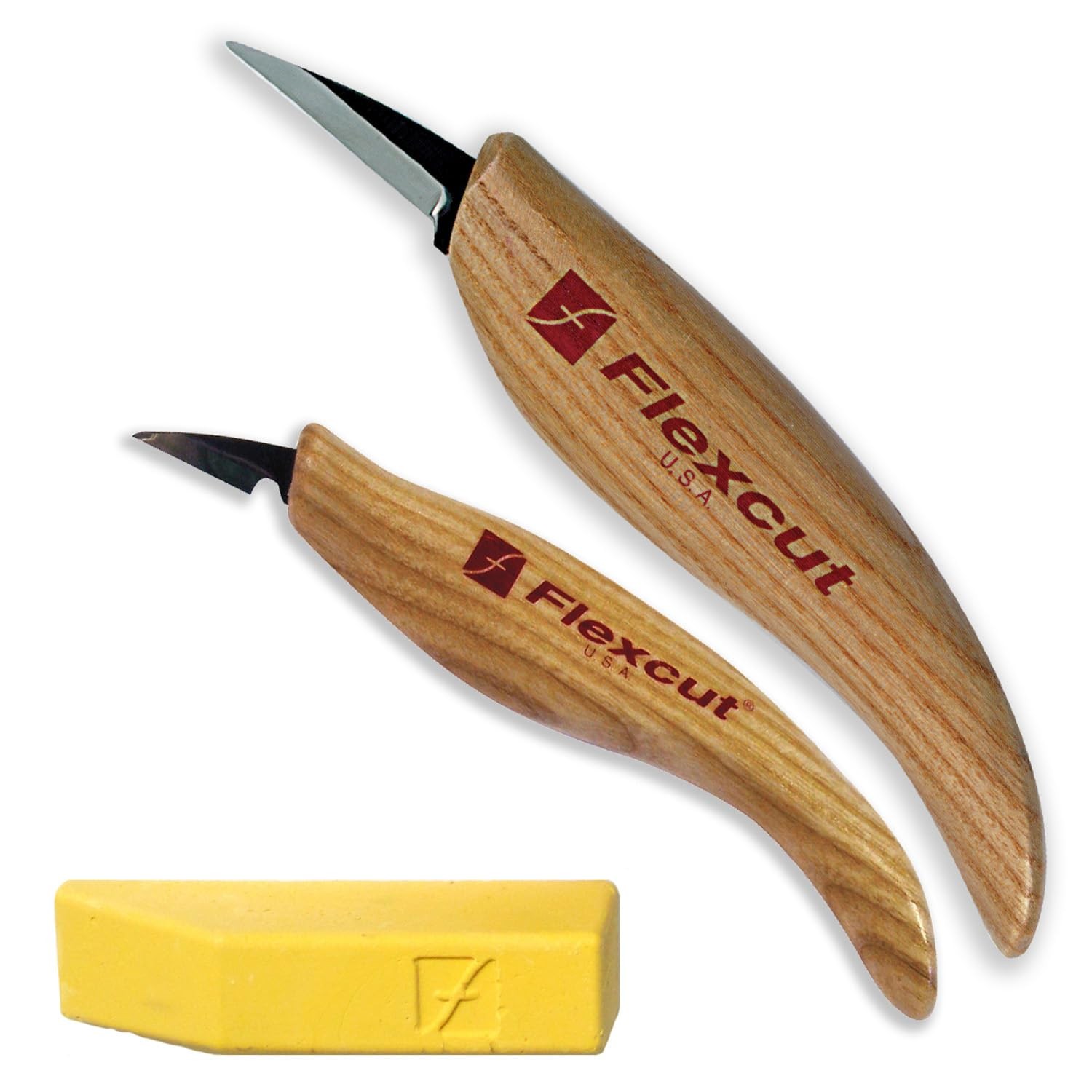 Flexcut Carving Tools, Whittler\'s Kit, High Carbon Steel Blade, Ergonomic Ash