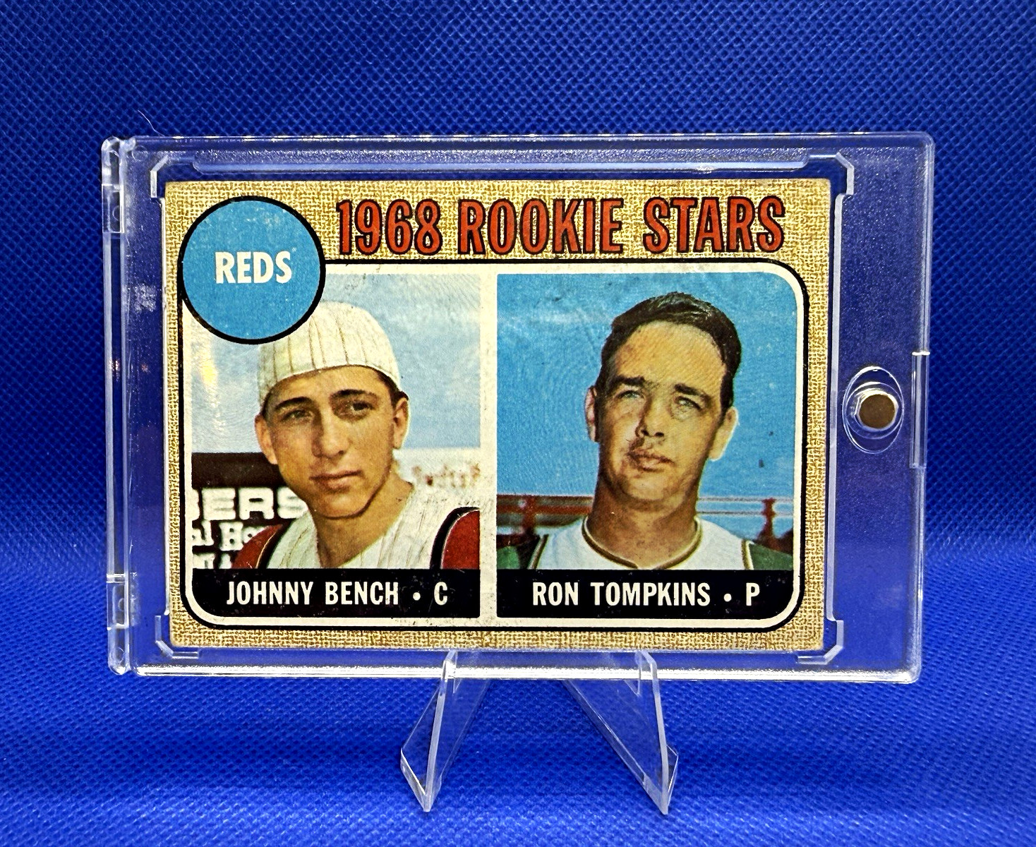 Topps 1968 Topps Rookie Stars Johnny Bench/Ron Tompkins #247 (RC) Topps 1968 Topps Rookie Stars Johnny Bench/Ron Tompkins #247 (RC)