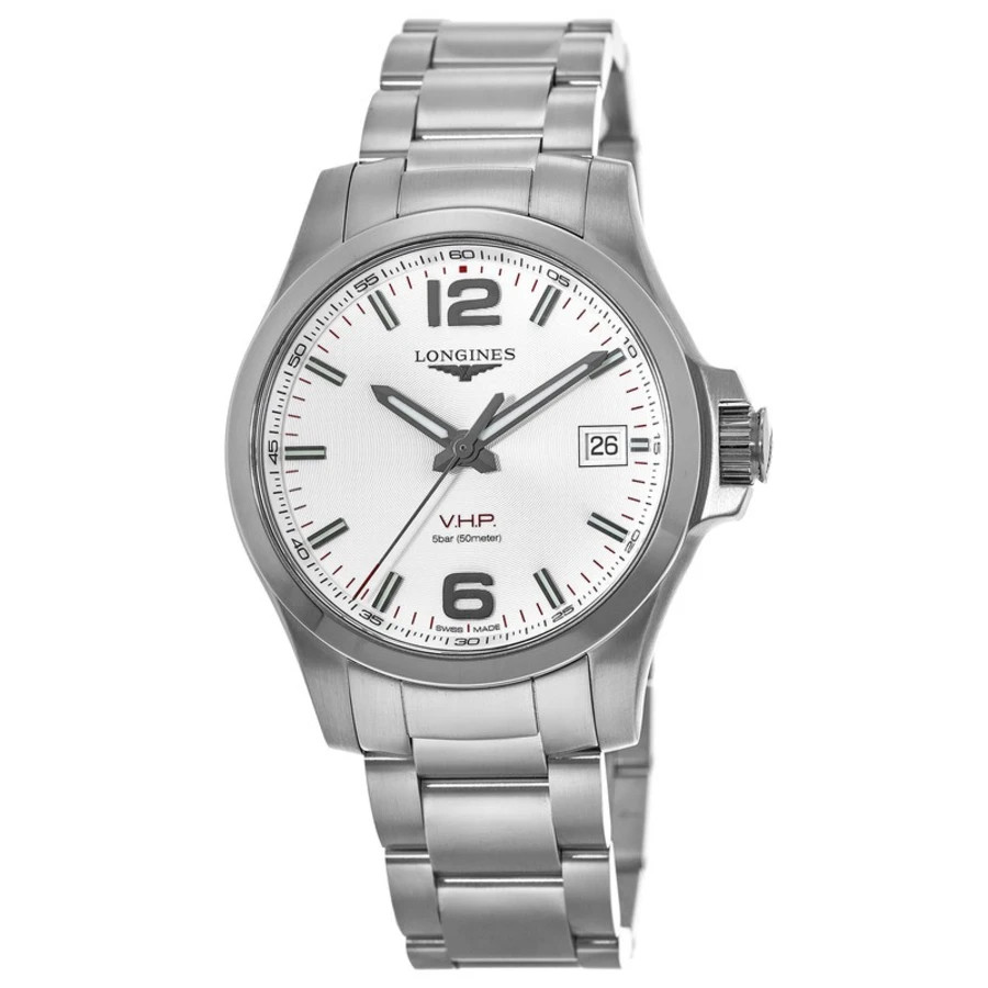 New Longines Conquest V.H.P. Silver Dial Stainless Men\'s Watch L3.716.4.76.6