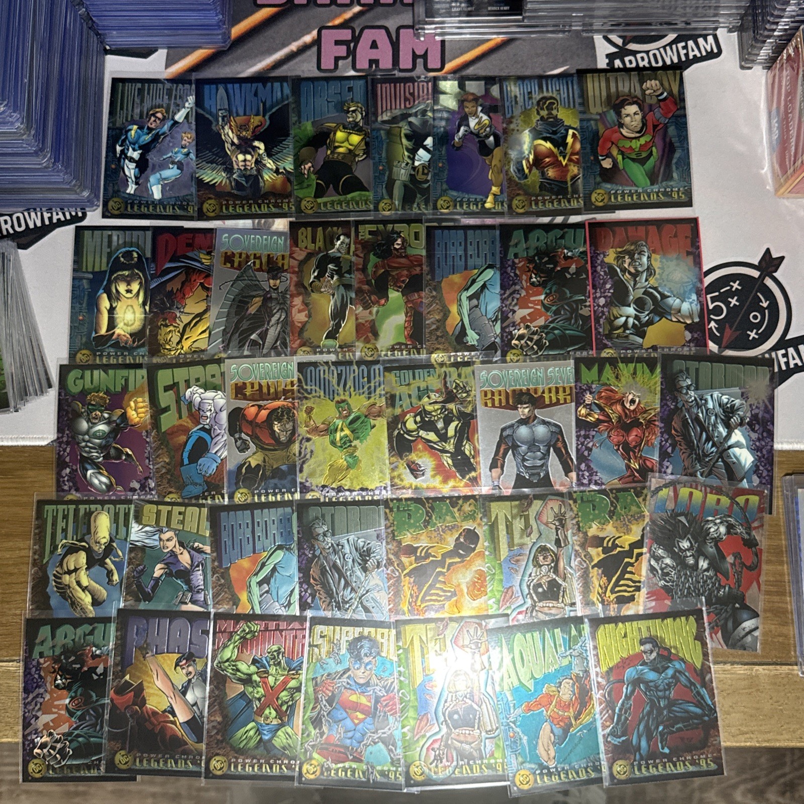 1995 DC Power Chrome Legends 107 Card Lot 1995 DC Power Chrome Legends 107 Card Lot