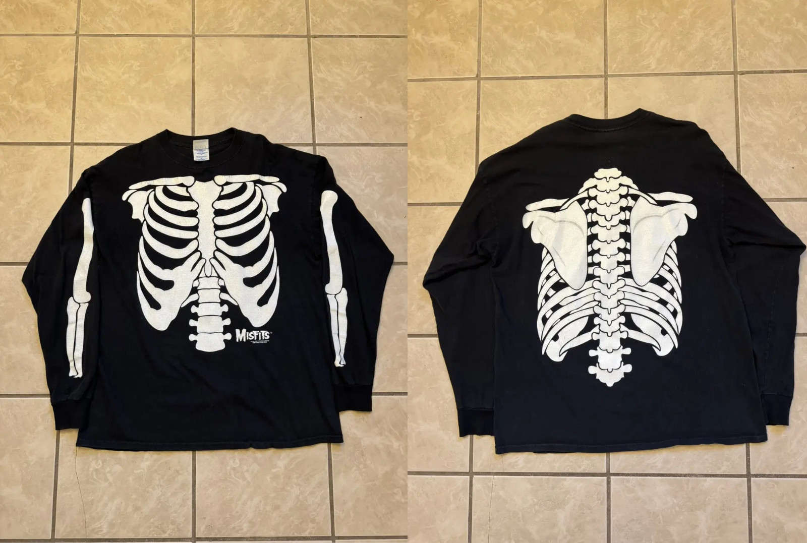 Misfits Shirt Skeleton Punk Band Tour 1997
