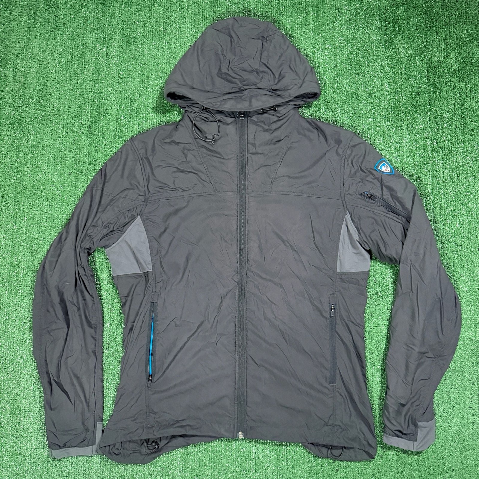 Mens KUHL The One Hoody Jacket Size Large Gray Full Zip Hooded Outdoor Mens KUHL The One Hoody Jacket Size Large Gray Full Zip Hooded Outdoor