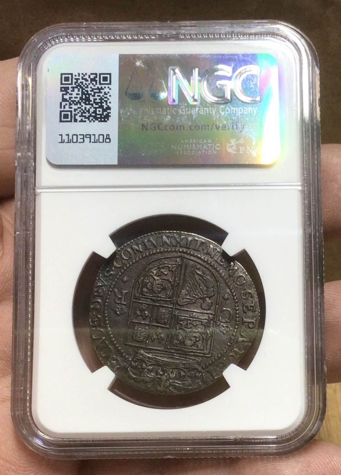 (1637-42) Scotland Charles I 12 Shillings MM Thistle S-5562 KM84 NGC AU Details