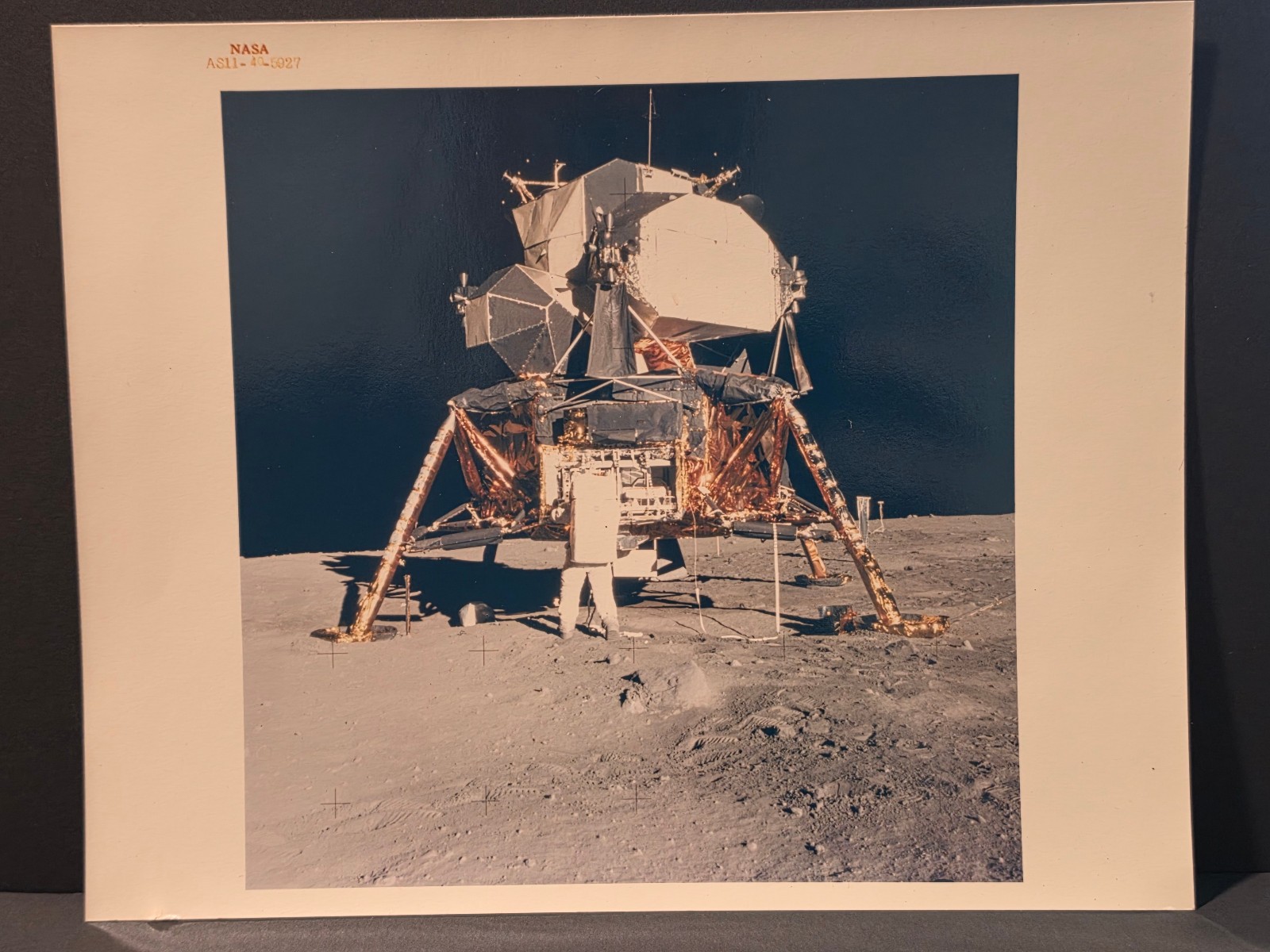 Apollo 11 Original NASA Red Number Photo AS11-40-5927 Buzz Aldrin Lunar Module
