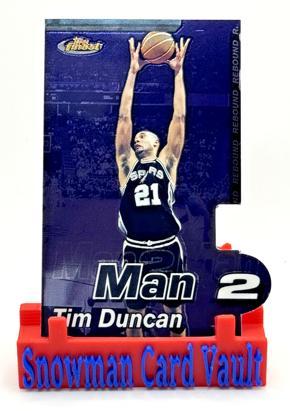2000-01 Topps Finest - Man 2 Man Tim Duncan #MTM-2A - JC