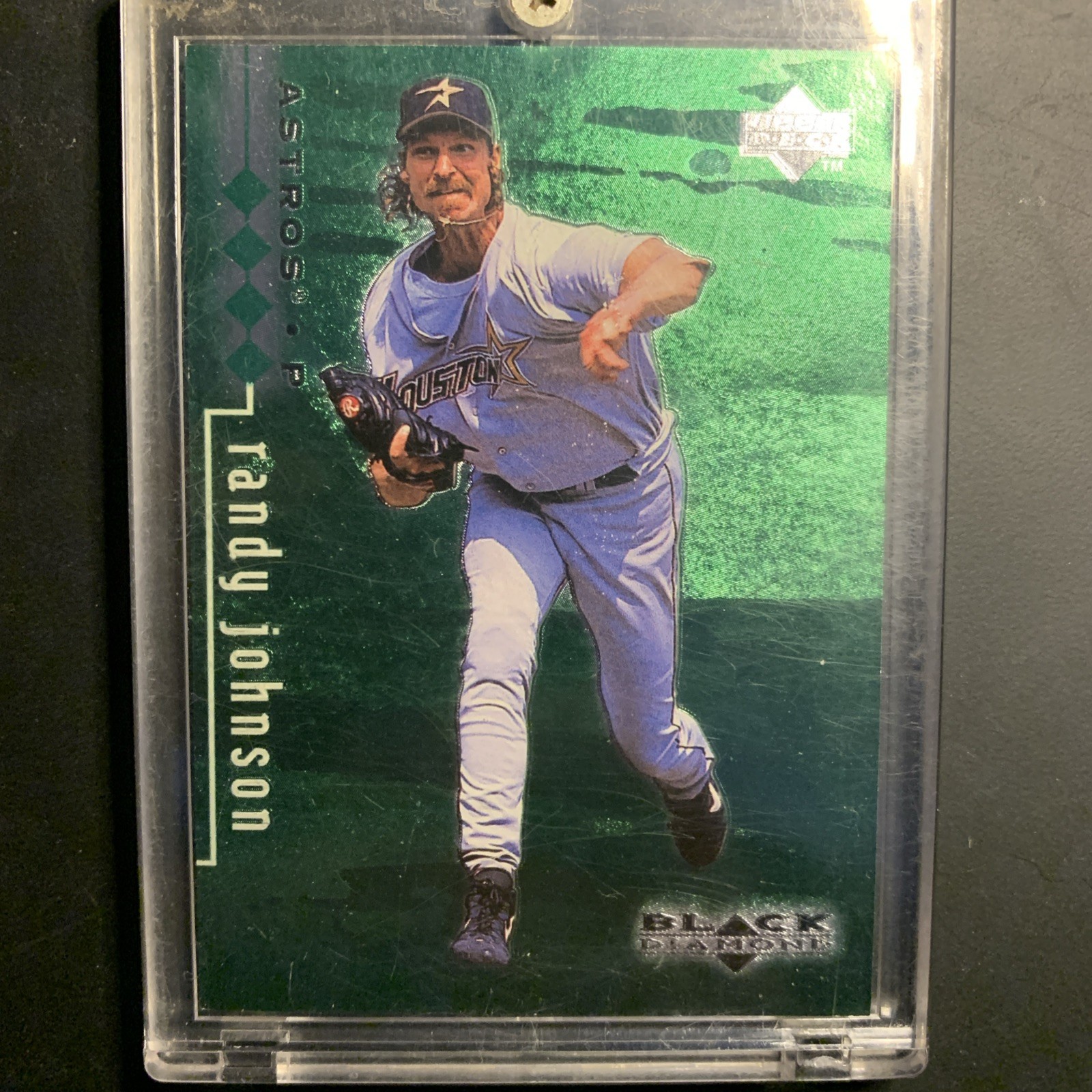 1999 UPPER DECK BLACK DIAMOND EMERALD QUADRUPLE PARALLEL Randy Johnson 150 Rare 1999 UPPER DECK BLACK DIAMOND EMERALD QUADRUPLE PARALLEL Randy Johnson 150 Rare